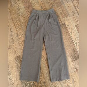 Abercrombie & Fitch Sloan Tailored Wide leg pants Pants Brown Blk Plaid